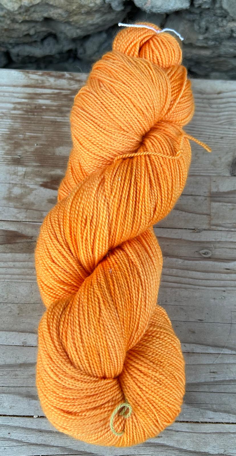 Mérinos non superwash torsadé 20.5 microns - orange